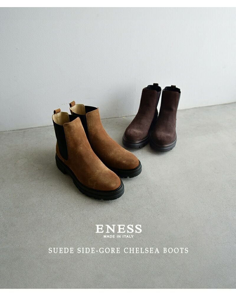 クーポン対象】【40%OFF】eness エネス スエード サイドゴア