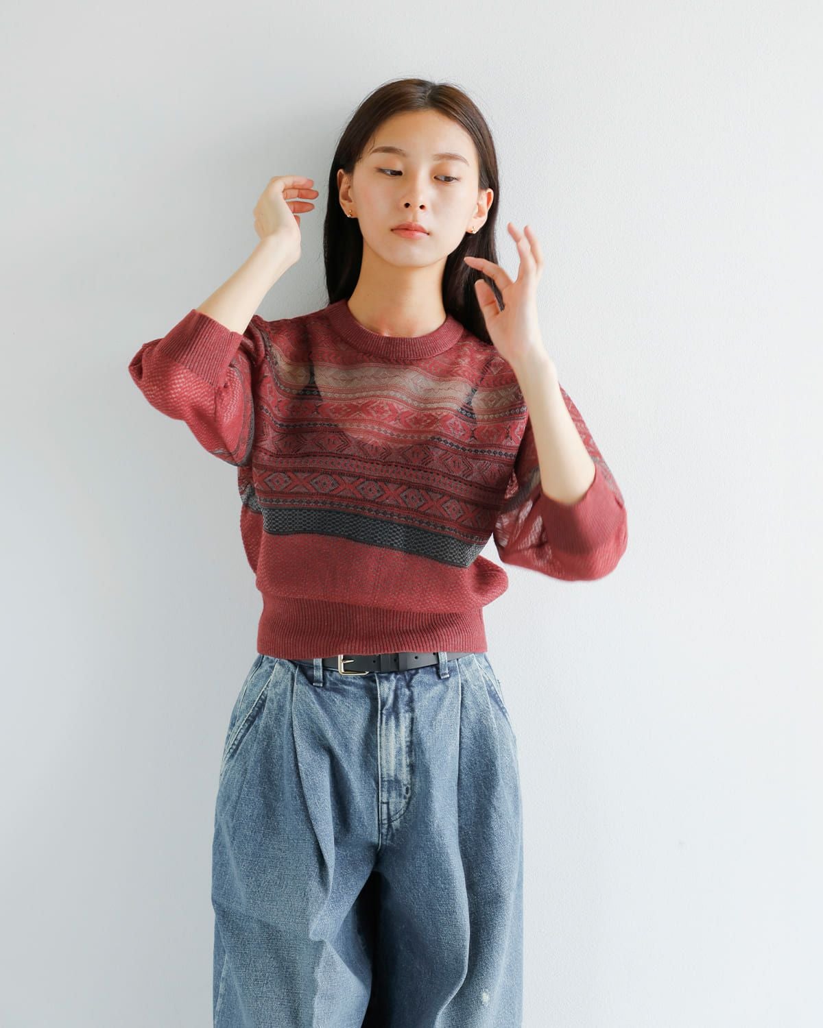 20%OFF】JUN MIKAMI ジュンミカミ ウール モヘア フェアアイル ニット