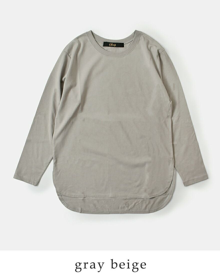 Squady スカディ コットン天竺 ロングスリーブ Tシャツ 903-5810-mt