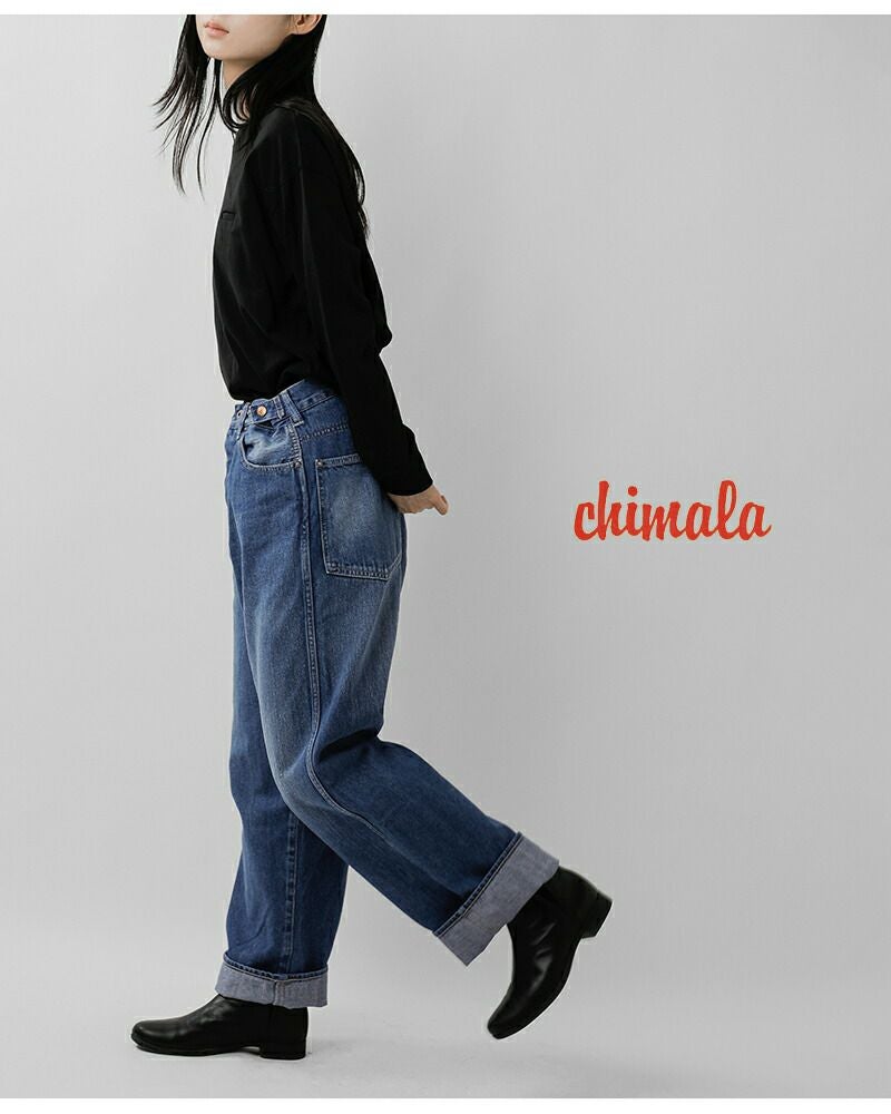chimala チマラ 12oz ウエスト アジャスタブル デニム パンツ cs40