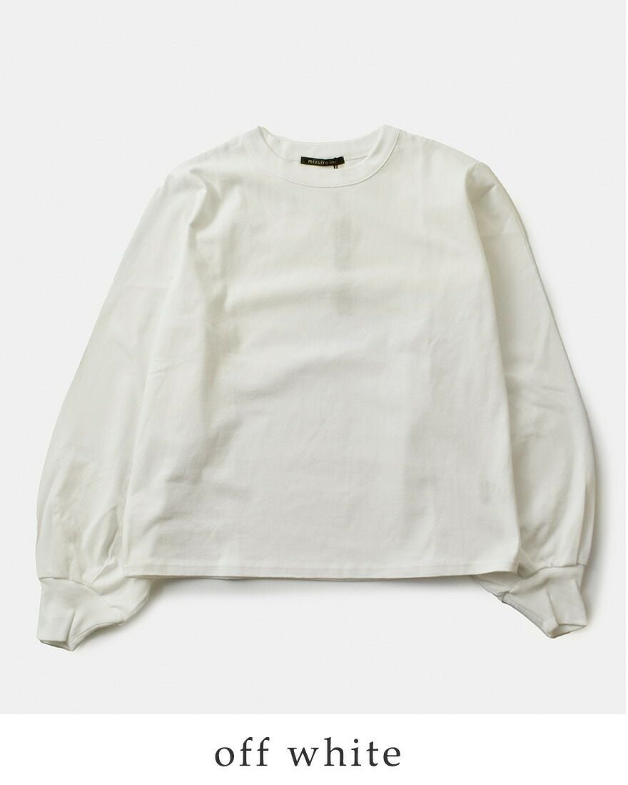 ミズイロインド mizuiro ind コットン パフスリーブ ロング Tシャツ 1