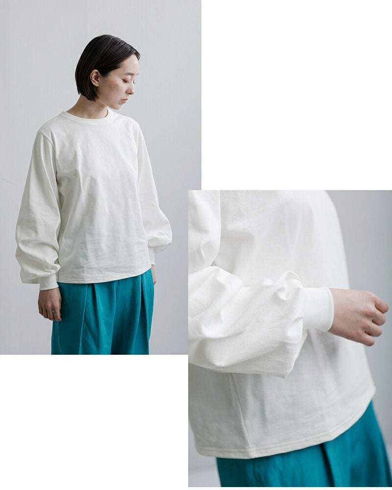 ミズイロインド mizuiro ind コットン パフスリーブ ロング Tシャツ 1