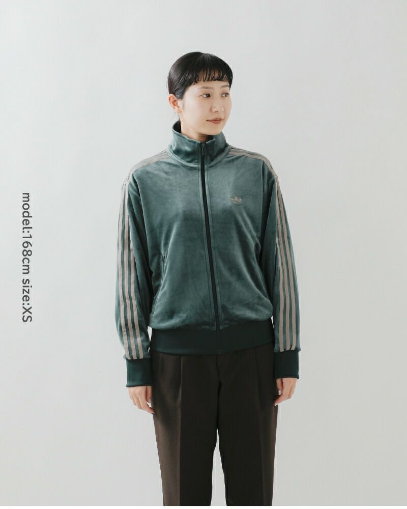 adidas トラックジャケット ジャージ ベロア グリーン レディース L 中古・古着通販】adidas (アディダス) ベロアトラックジャケット