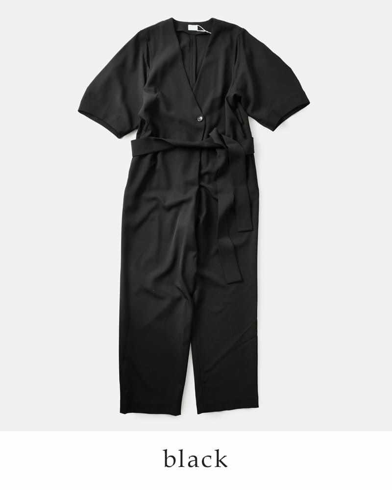 30%OFF】MANOF マノフ スリット ハーフスリーブ オールインワン 89112