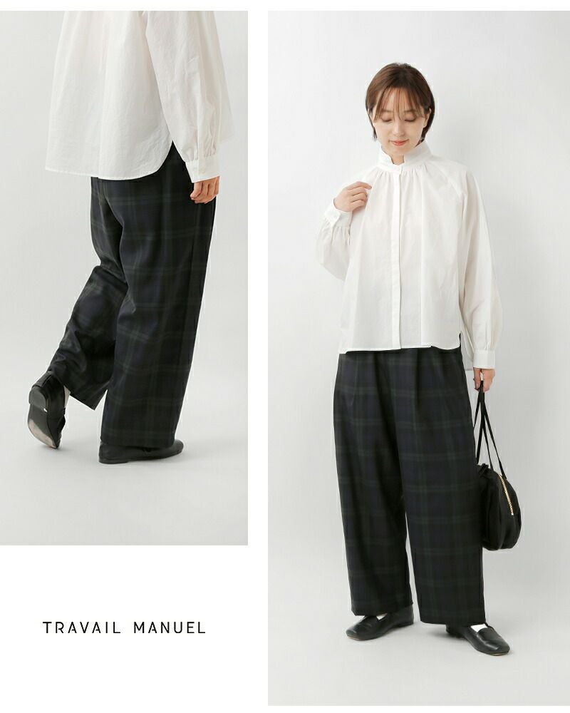 40%OFF】TRAVAIL MANUEL トラバイユマニュアル ウールトロ チェック 2