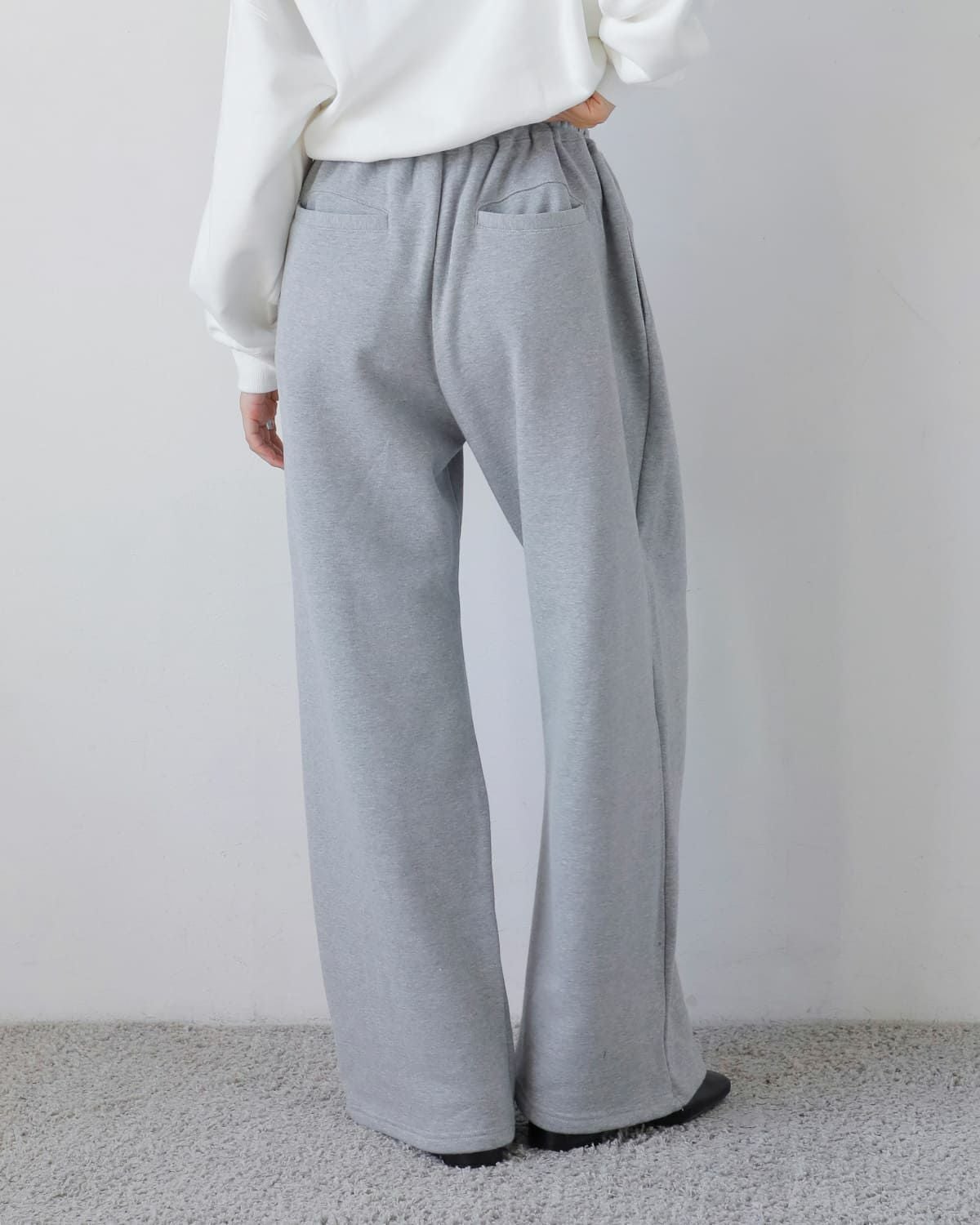 clane お値下げ CLANE クラネ ロゴ スウェット タック ワイド パンツ “LOGO SWEAT TUCK