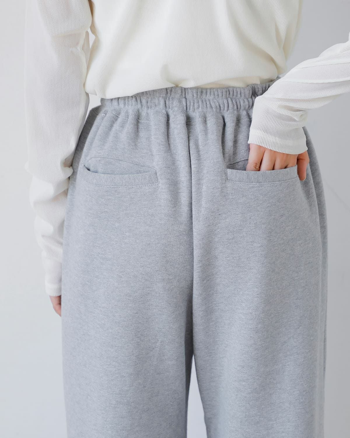 clane お値下げ CLANE クラネ ロゴ スウェット タック ワイド パンツ “LOGO SWEAT TUCK