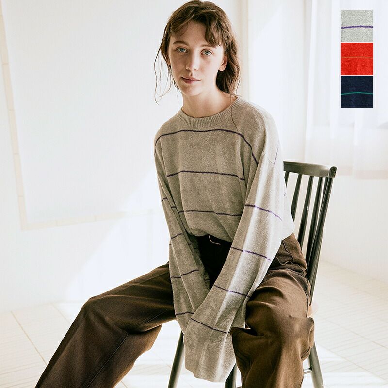PATOU 試着程度　美品　ボーダー　ニット PATOU - PATOU 試着程度 美品 ボーダー ニットの通販 by かおり's shop