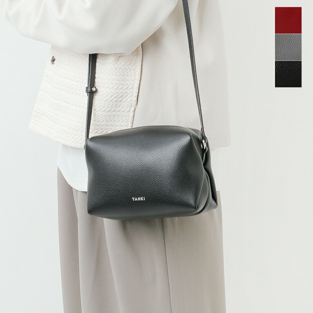 40%OFF】YAHKI ヤーキ シュリンクソフト Wフェイスレザー スクエア