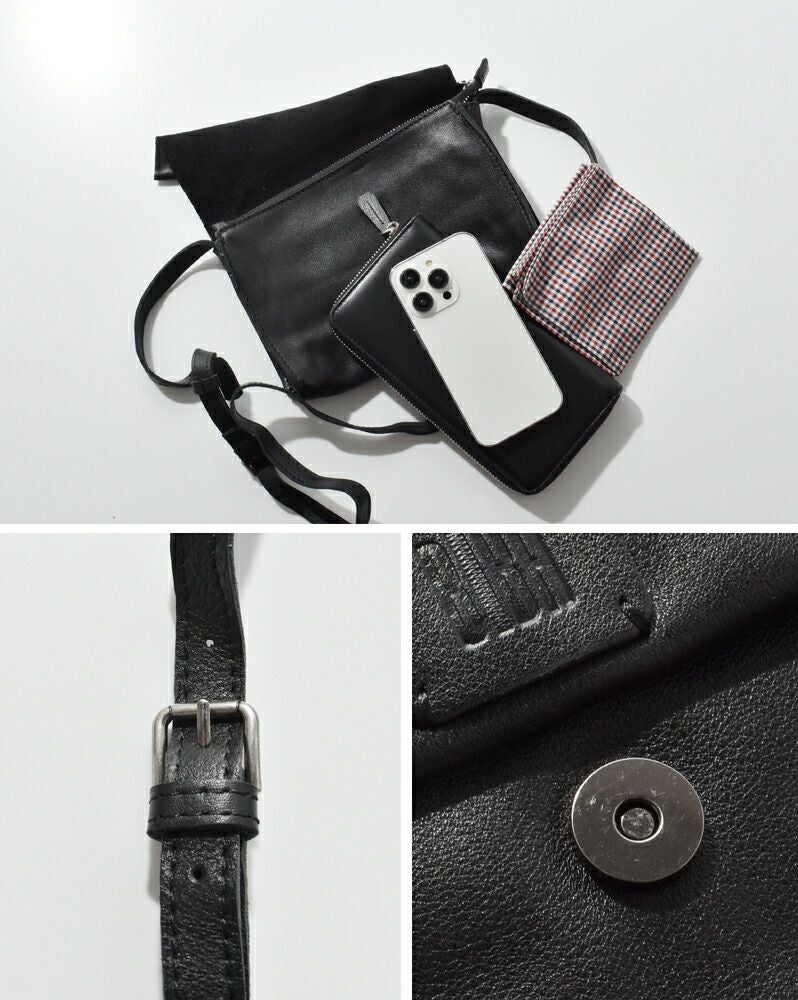ビバ BIBA ビバ カウハイドレザー クロス フラップ バッグ “CHESTER TB