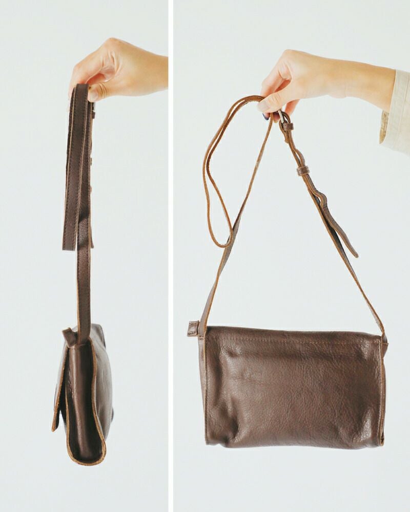 BIBA ビバ カウハイドレザー クロス フラップ バッグ “CHESTER TB