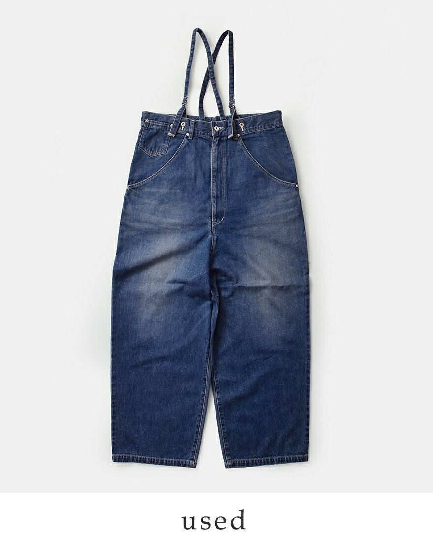 Johnbull ジョンブル デニム エンジニア オーバー サスペンダー パンツ