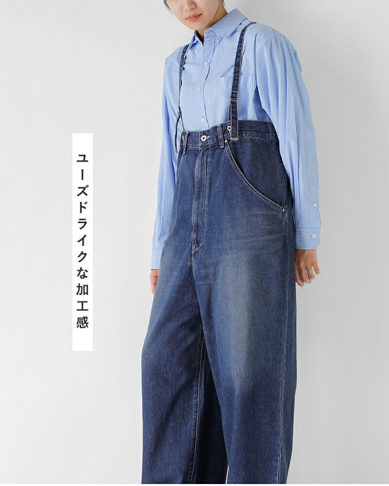 Johnbull ジョンブル デニム エンジニア オーバー サスペンダー パンツ