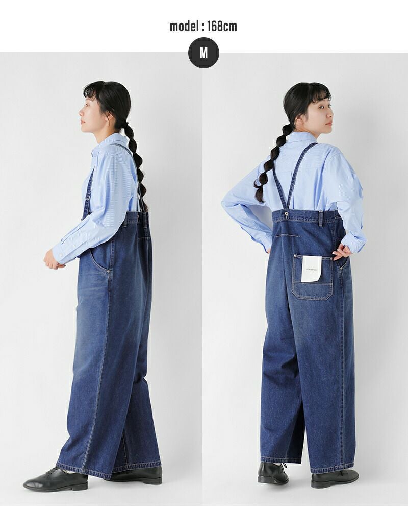 Johnbull ジョンブル デニム エンジニア オーバー サスペンダー パンツ