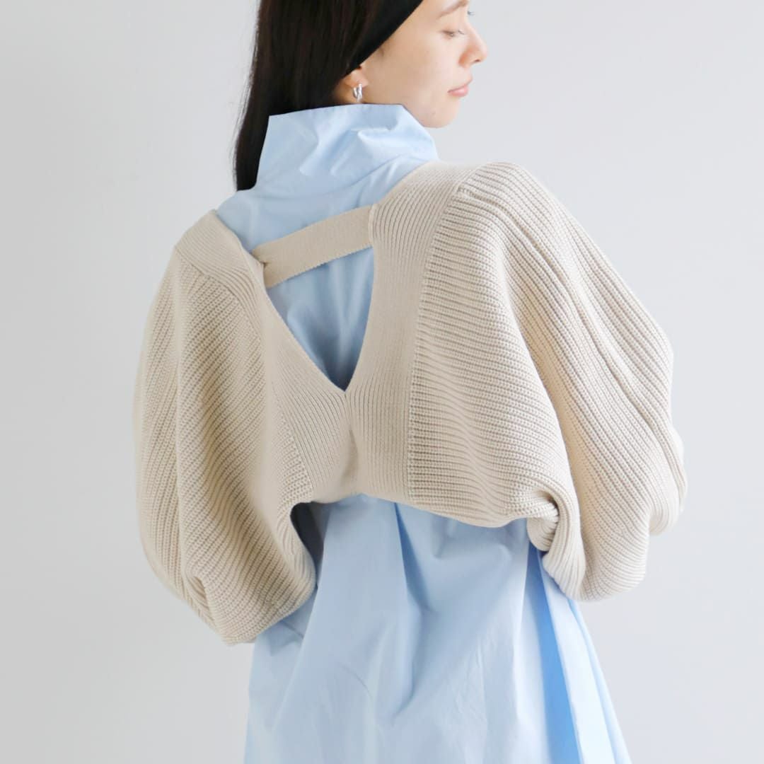 40%OFF】MANOF マノフ ボリューム スリーブ ニット ボレロ 89106-2022