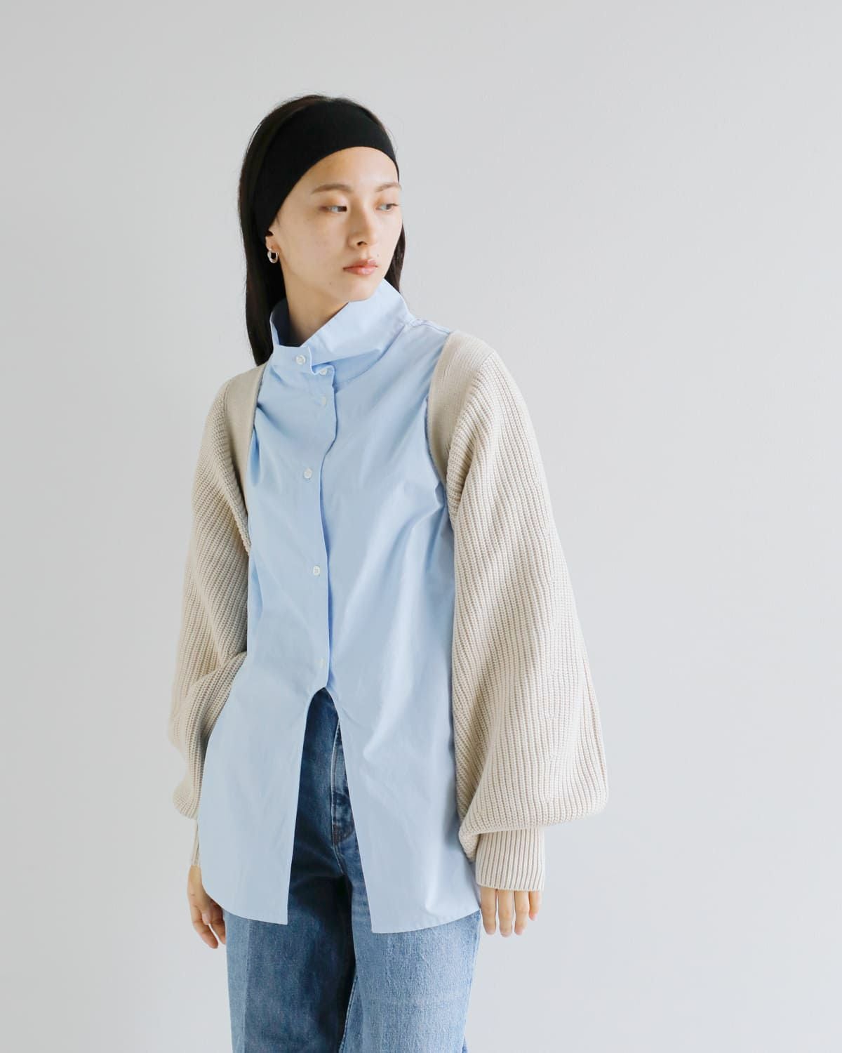 トップス c... 40%OFF】MANOF マノフ ボリューム スリーブ ニット ボレロ 89106-2022