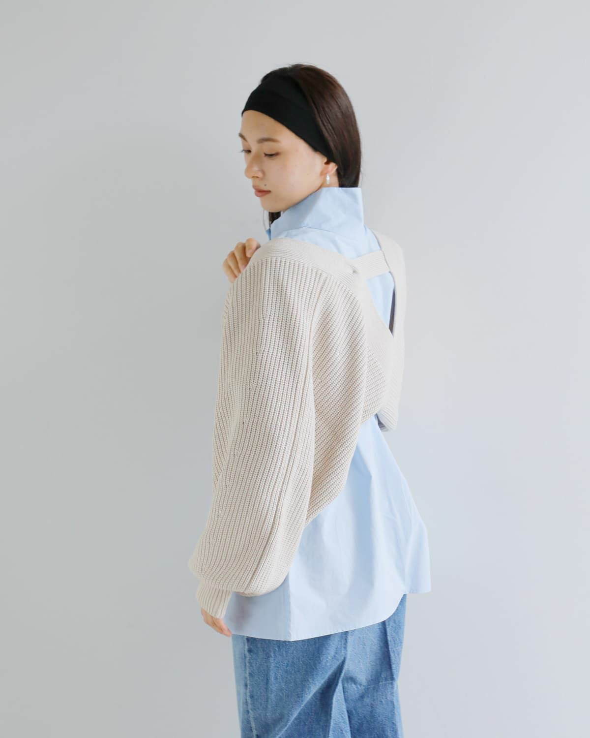 40%OFF】MANOF マノフ ボリューム スリーブ ニット ボレロ 89106-2022