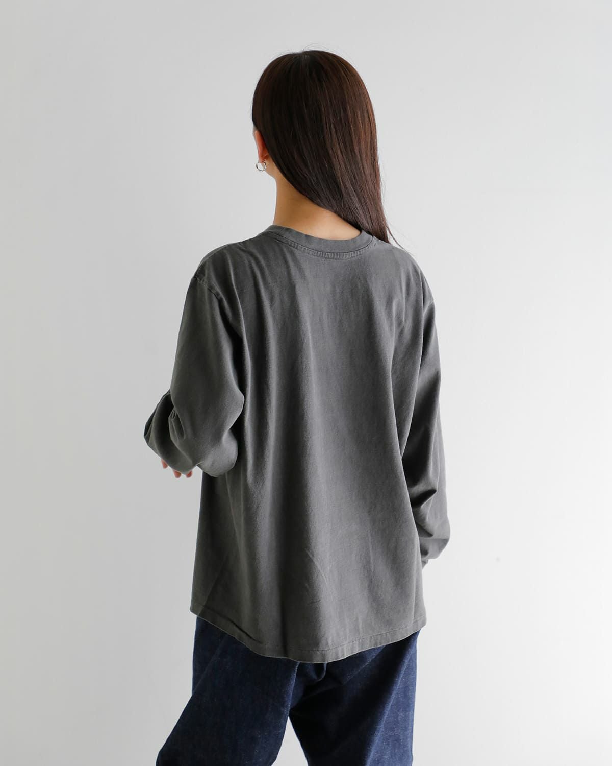 KURO クロ ラウンド シェイプ ダイ ロングスリーブ Tシャツ “17