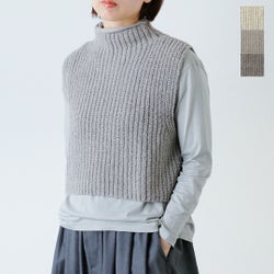 evam eva エヴァムエヴァ ウール アルパカ アゼ ベスト e253k053-kr 