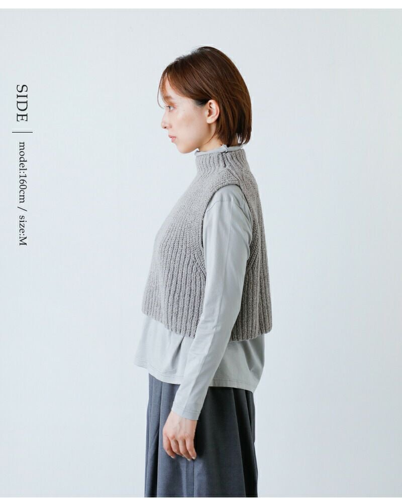 クーポン対象】evam eva エヴァムエヴァ ウール アルパカ アゼ ベスト