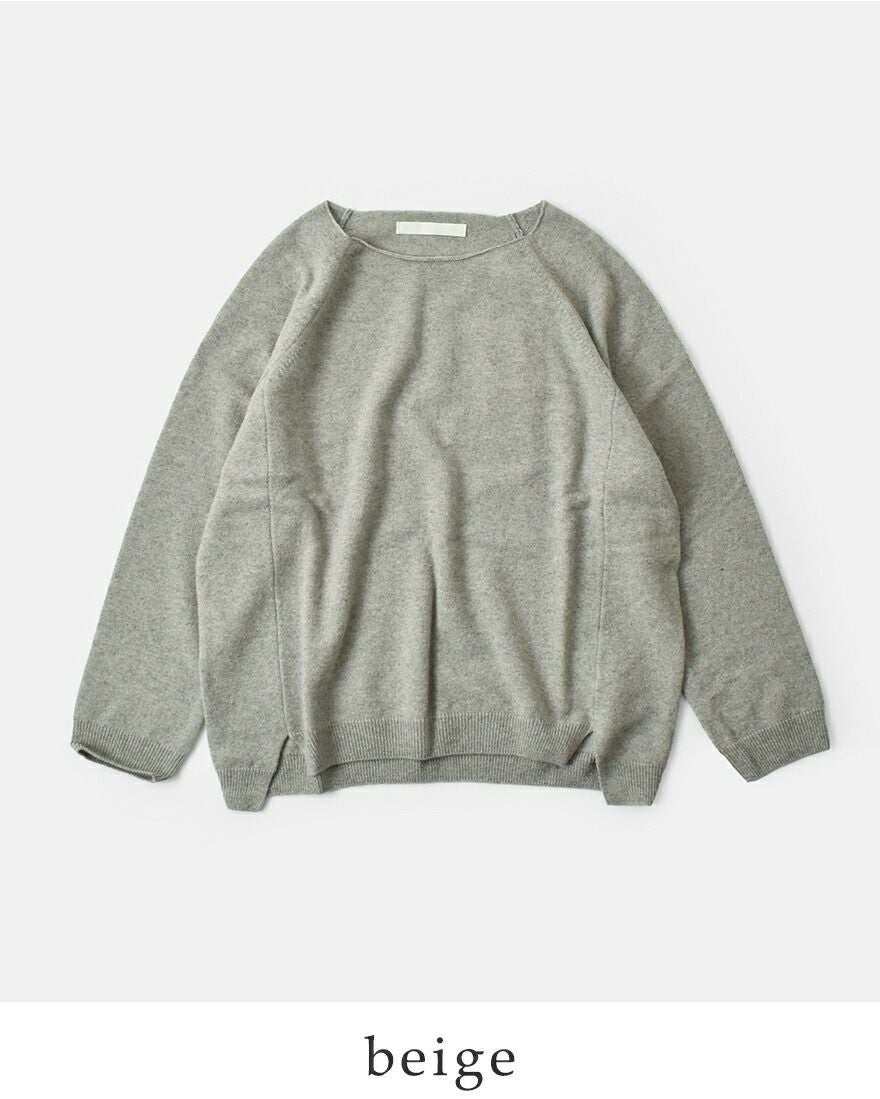 ✳︎エヴァムエヴァevam eva✳︎カシミアプルオーバー evam eva エヴァムエヴァ silk linen pullover シルクリネンプル