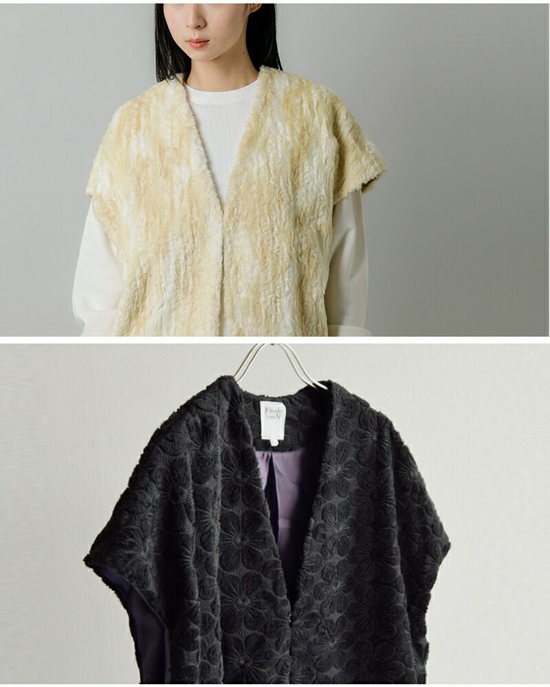 60%OFF】RHODOLIRION ロドリリオン オリジナル刺繍 ファー ボレロ “Fur