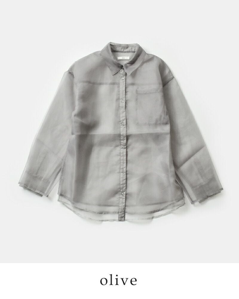 40%OFF】anuke アンヌーク シアー レイヤード シャツ “Sheer Layered