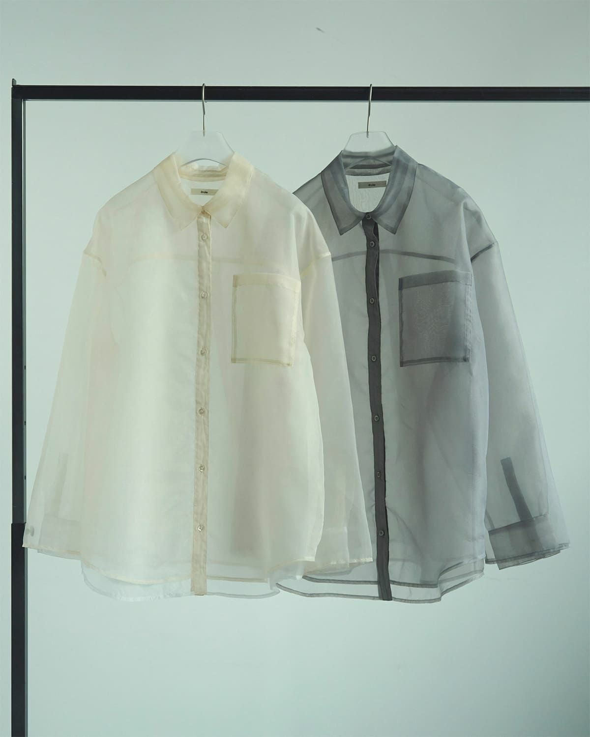 50%OFF】anuke アンヌーク シアー レイヤード シャツ “Sheer Layered