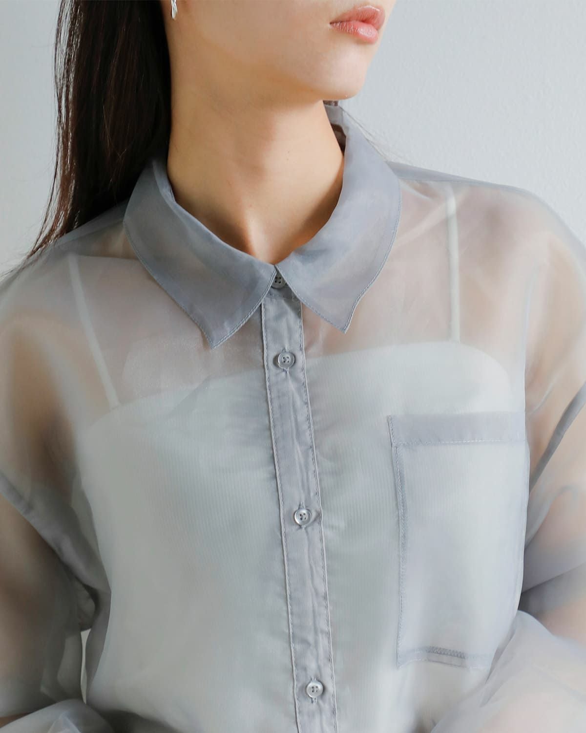 anuke アンヌーク シアー レイヤード シャツ “Sheer Layered Shirts