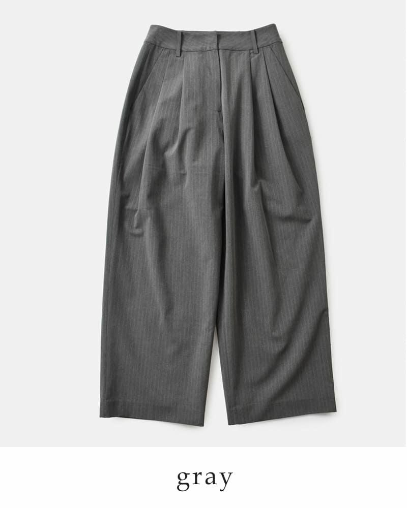 50%OFF】anuke アンヌーク ヘザーストレッチ ダブルタック ワイド