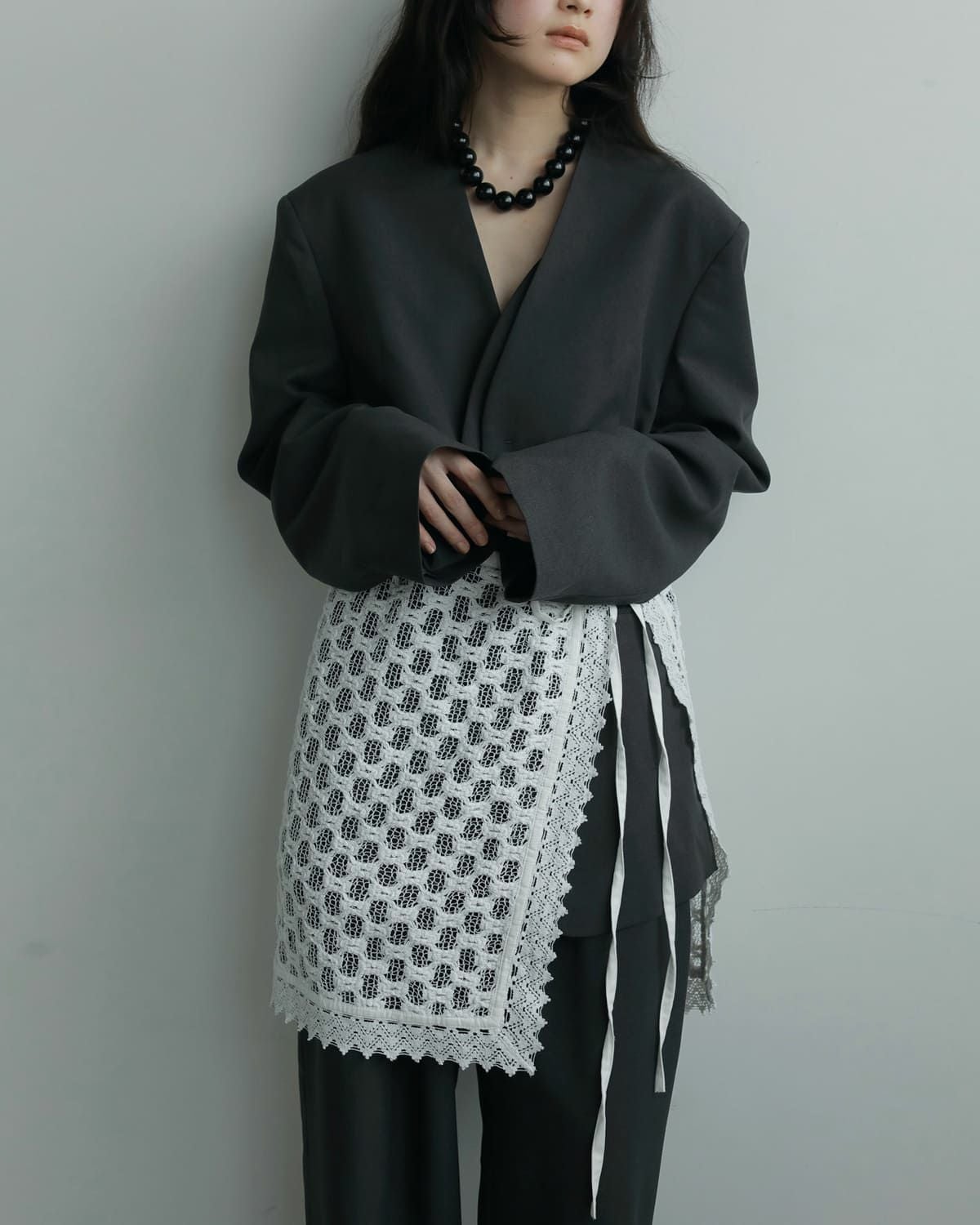 50%OFF】anuke アンヌーク ヘザーストレッチ ダブルタック ワイド