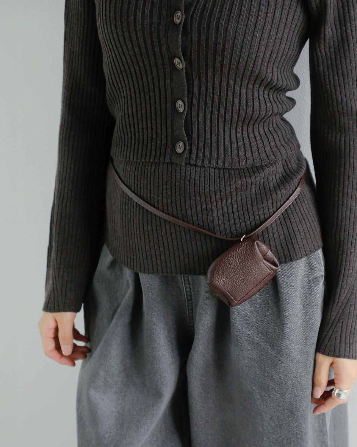 anuke アンヌーク エコレザー ウエスト ミニ ポーチ “Ecoleather Waist