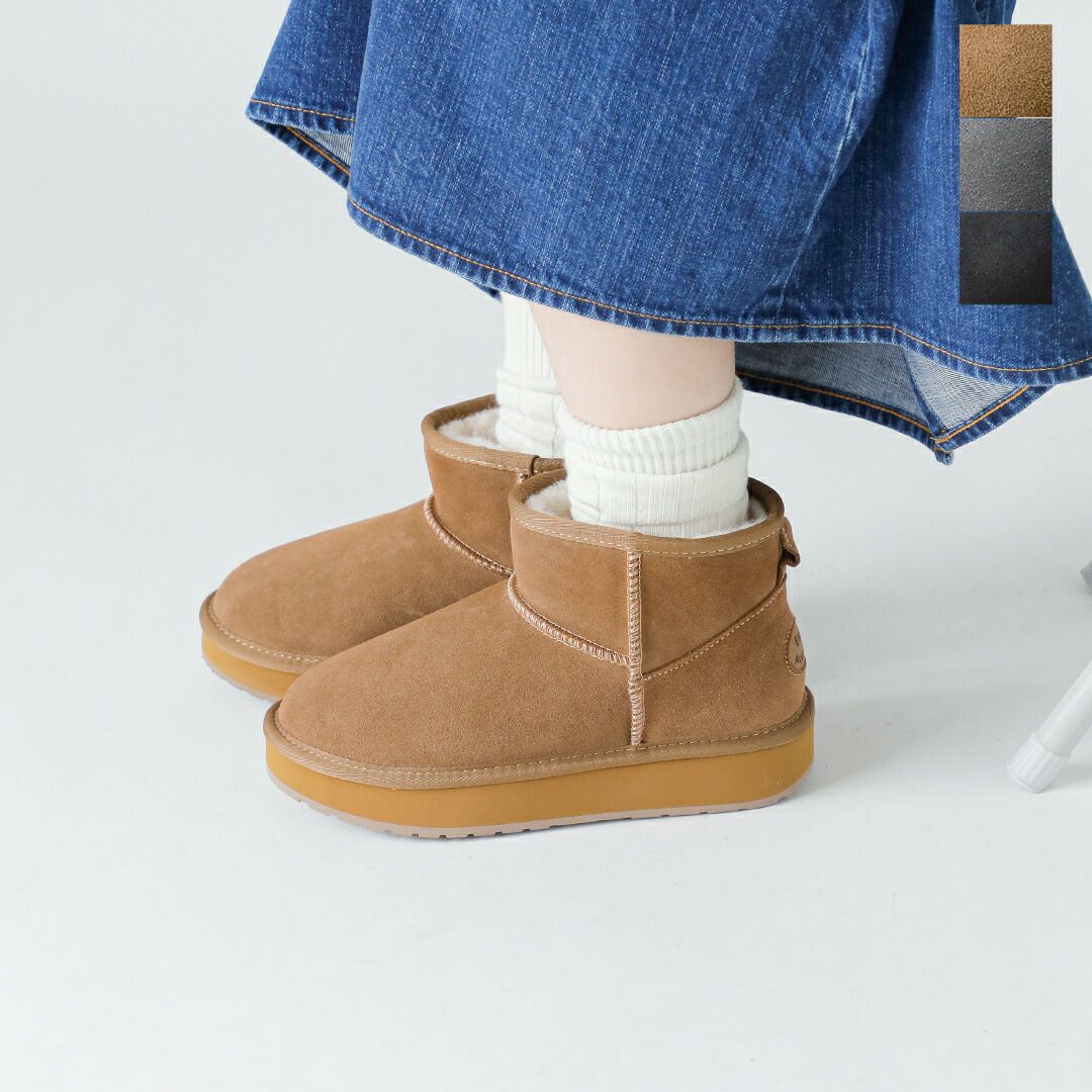 30%OFF】EMU Australia エミュオーストラリア カウレザー メリノウール