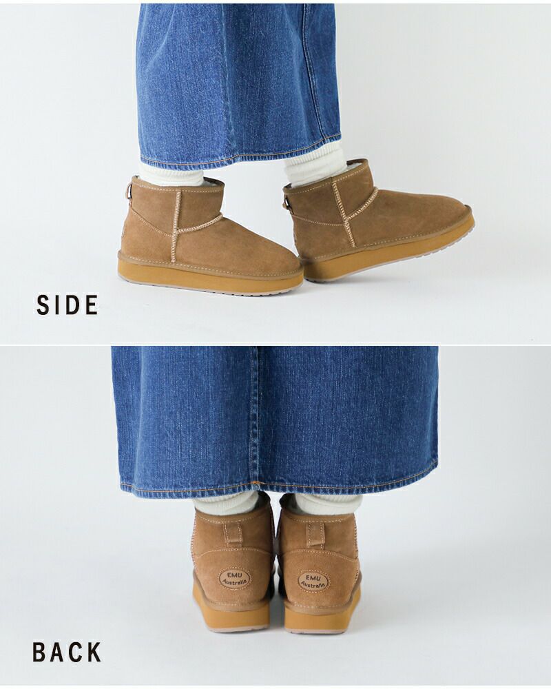 30%OFF】EMU Australia エミュオーストラリア カウレザー メリノウール