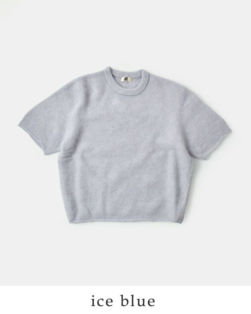 新品25aw UNFIL アンフィル　スーパーキッドモヘア半袖プルオーバー 40%OFF】unfil アンフィル ストレッチ スーパーキッドモヘア 半袖 プル