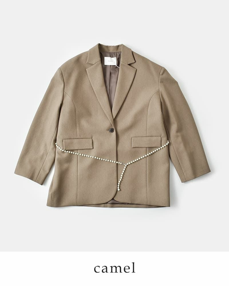 50%OFF】MANOF マノフ パールベルト ジャケット 89103-0392 レディース