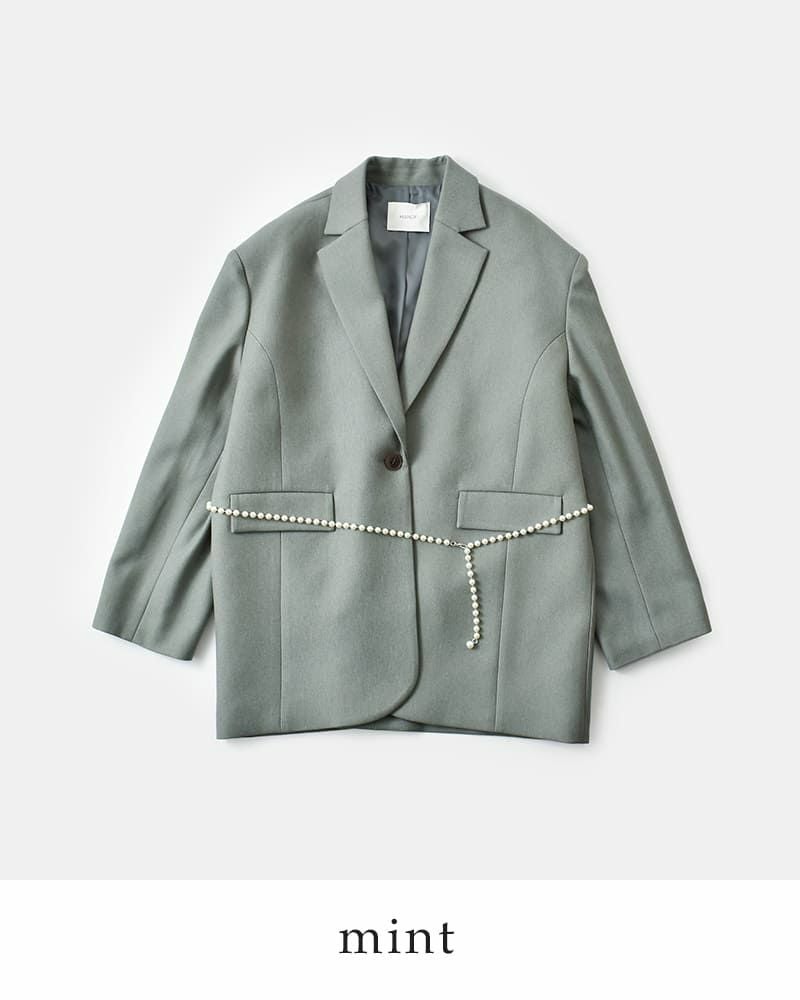 値下げ中新品未使用　マノフmanof パールジャケット 30%OFF】MANOF マノフ パールベルト ジャケット 89103-0392 レディース