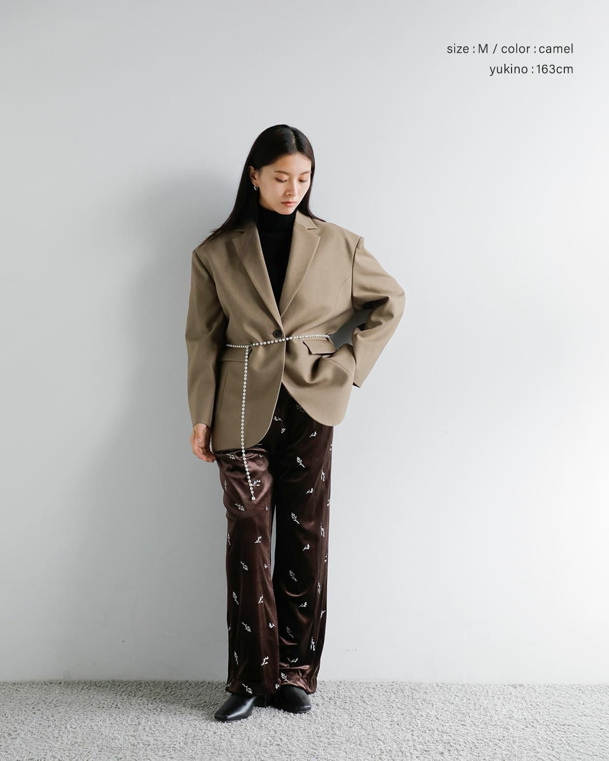 30%OFF】MANOF マノフ パールベルト ジャケット 89103-0392 レディース