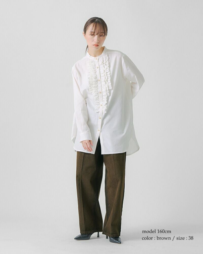 70%OFF】whyto ホワイト センタープレス デニム トラウザー パンツ
