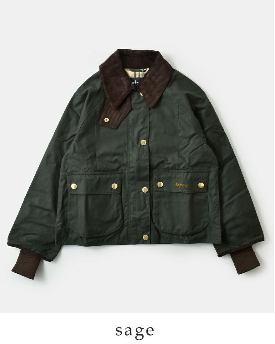 さるバブアージャケット バブアー]クロップド ビードネル ワックスジャケット / BARBOUR