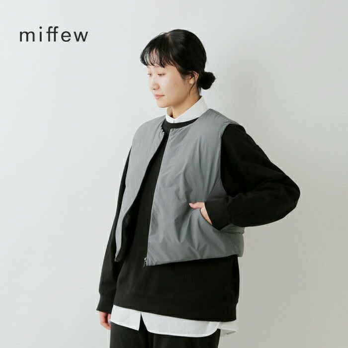 30%OFF】miffew ミフュー カラーレス ダウン ベスト “COLLARLESS DOWN