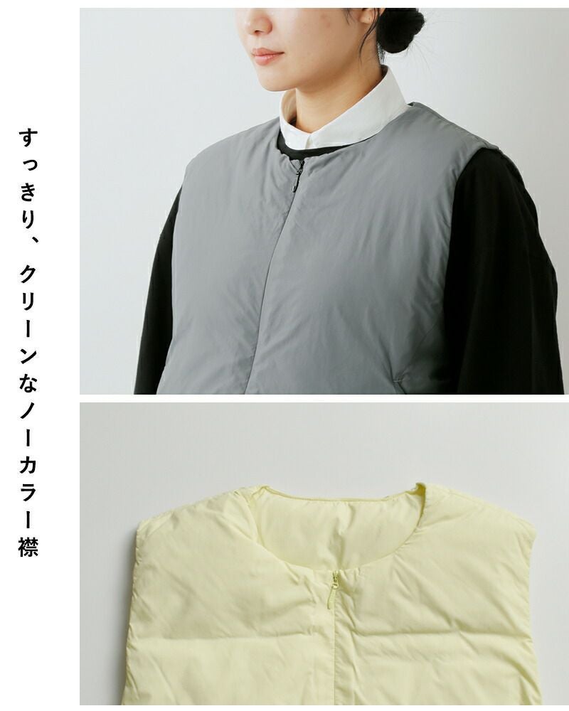 30%OFF】miffew ミフュー カラーレス ダウン ベスト “COLLARLESS DOWN