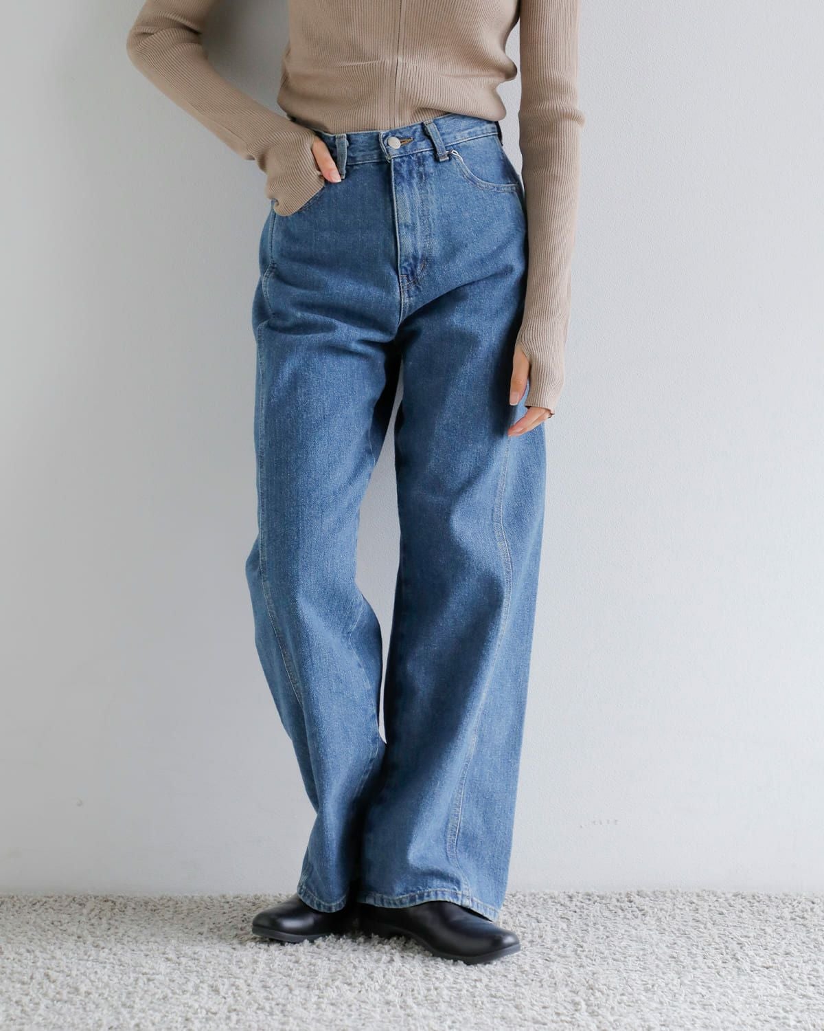 anuke アンヌーク パネル ルーズ デニム パンツ “Panel Loose Denim