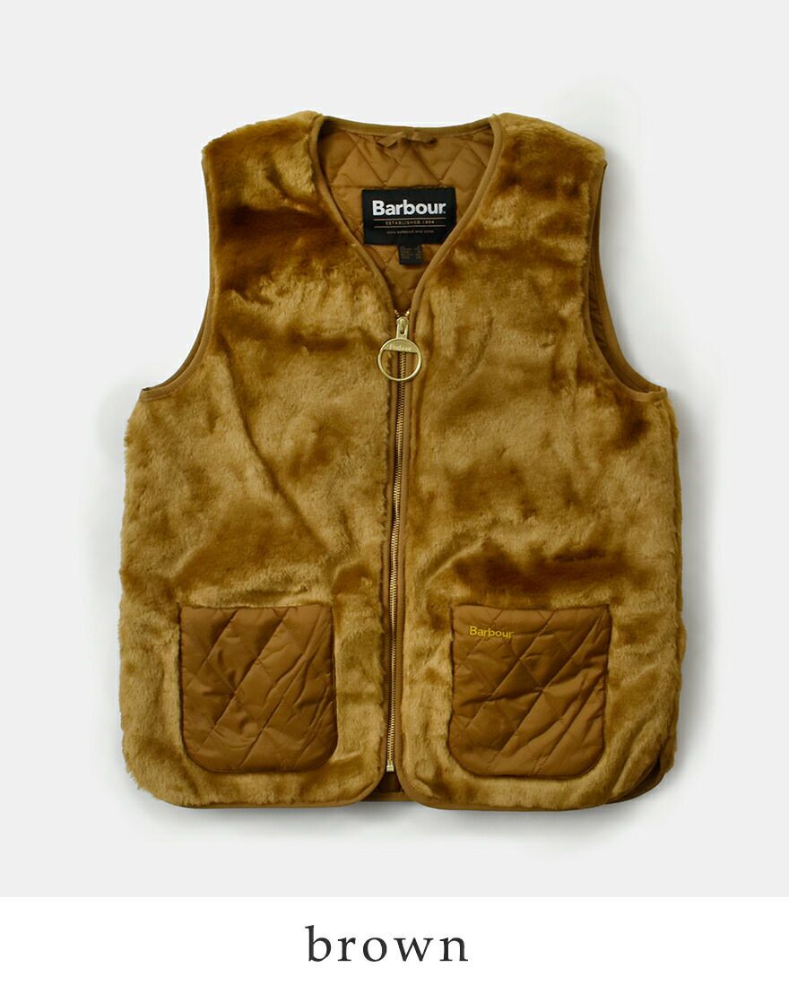 Barbour バブアー カリン フェイクファー ジレ “KARIN FAUX FUR GILET
