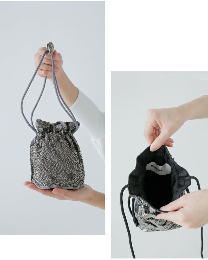 MARCHER マルシェ 巾着 ビーズ ショルダー バッグ beads-shoulder3