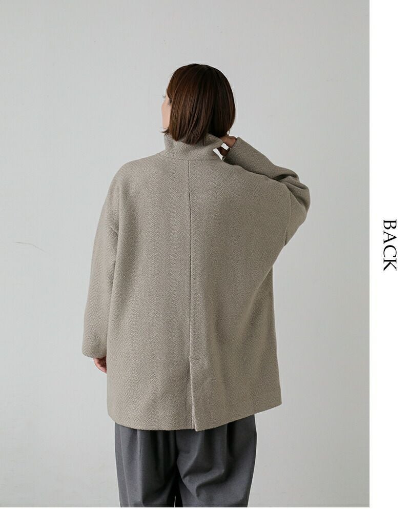 evam eva エヴァムエヴァ リニューウール スタンド ショート コート
