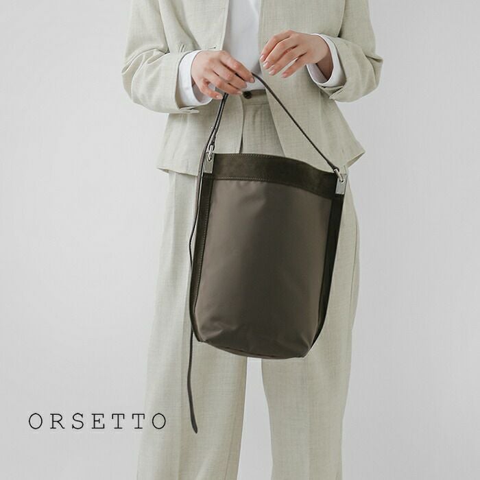 ORSETTO オルセット カウレザー ナイロン2way ショルダー バッグ