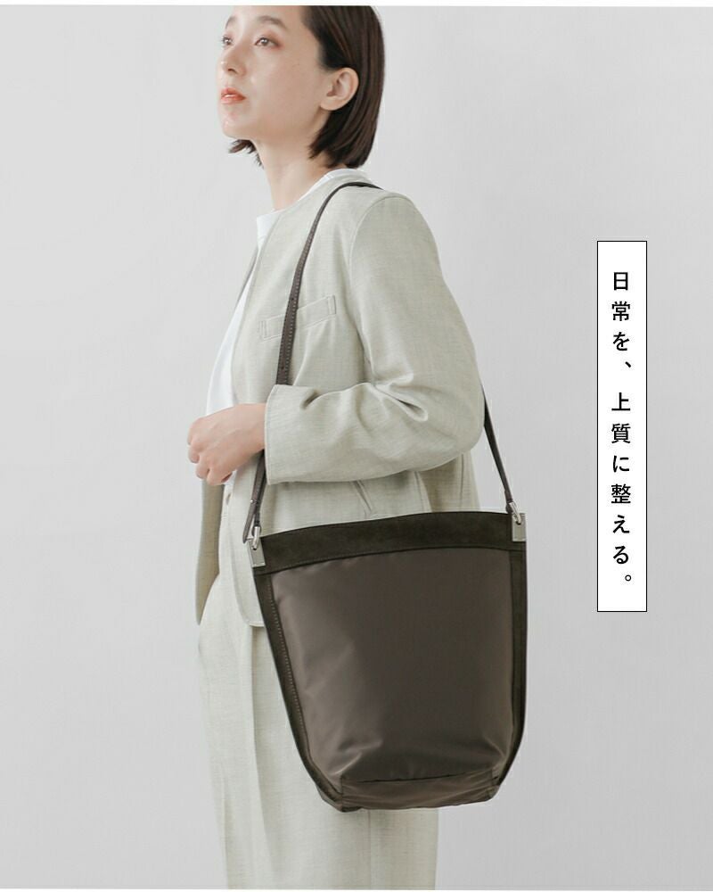 ORSETTO オルセット カウレザー ナイロン2way ショルダー バッグ