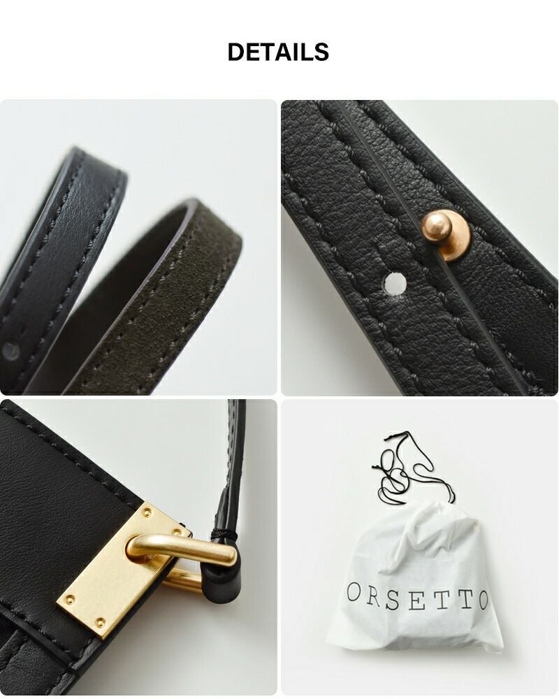 ORSETTO オルセット カウレザー ナイロン2way ショルダー バッグ