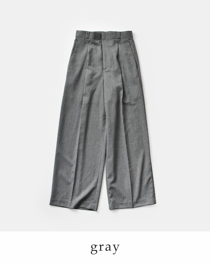 50%OFF】CREDONA クレドナ サビル ウール タック スラックス パンツ